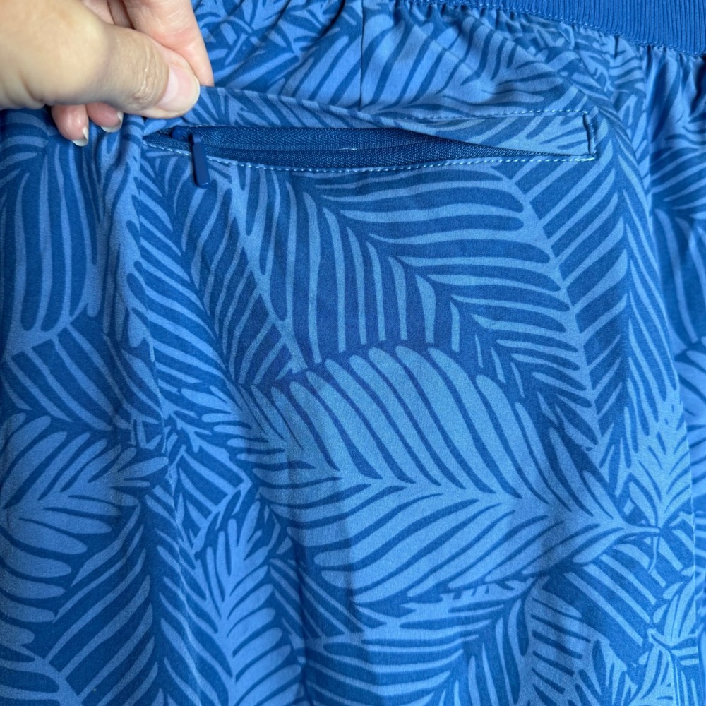 Soft Surroundings Women's Size‎ XL Cargo Jogger Pants Blue Palm Print - Picture 8 of 10